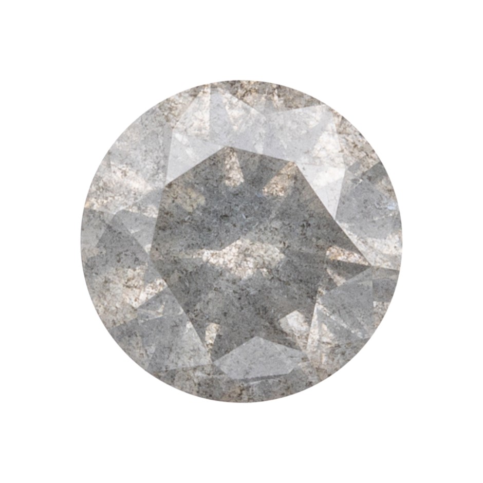 0.15ct Genuine Natural Grey Diamond - Round Brilliant Cut