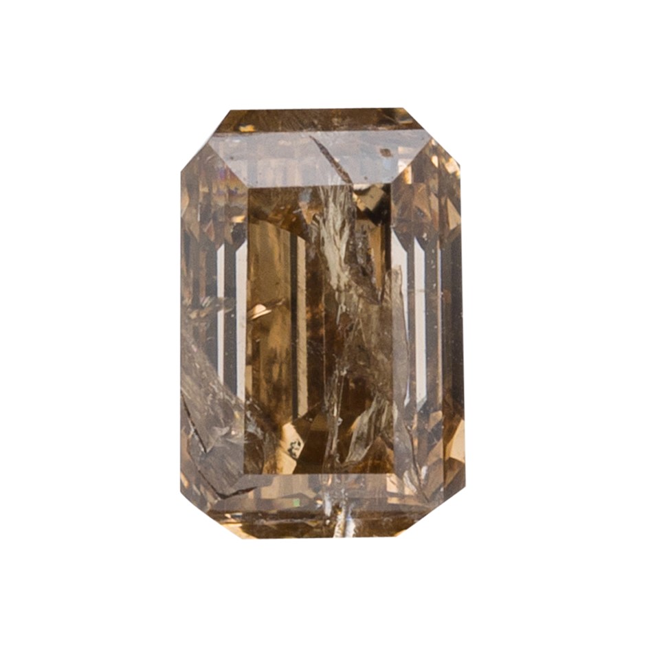 0.14ct Genuine Natural Champagne Diamond - Emerald Cut
