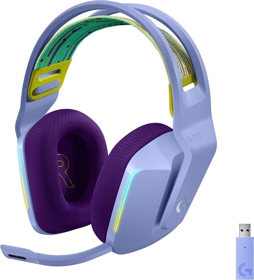 Logitech G733 Lightspeed Wireless Gaming Headset with Suspension Headband,