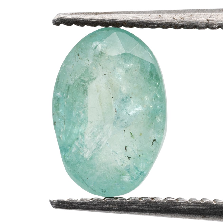 1.56ct Radiant Natural Emerald - Oval Cut