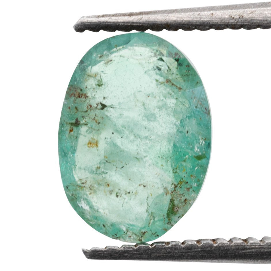 1.06ct Radiant Natural Emerald - Oval Cut