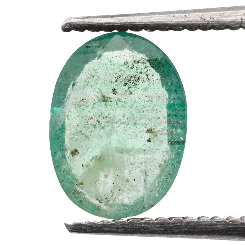 0.87ct Radiant Natural Emerald - Oval Cut