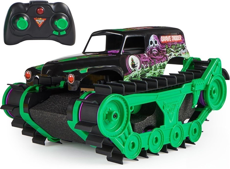 MONSTER JAM  Official Grave Digger Trax All-Terrain Remote Control Outdoor