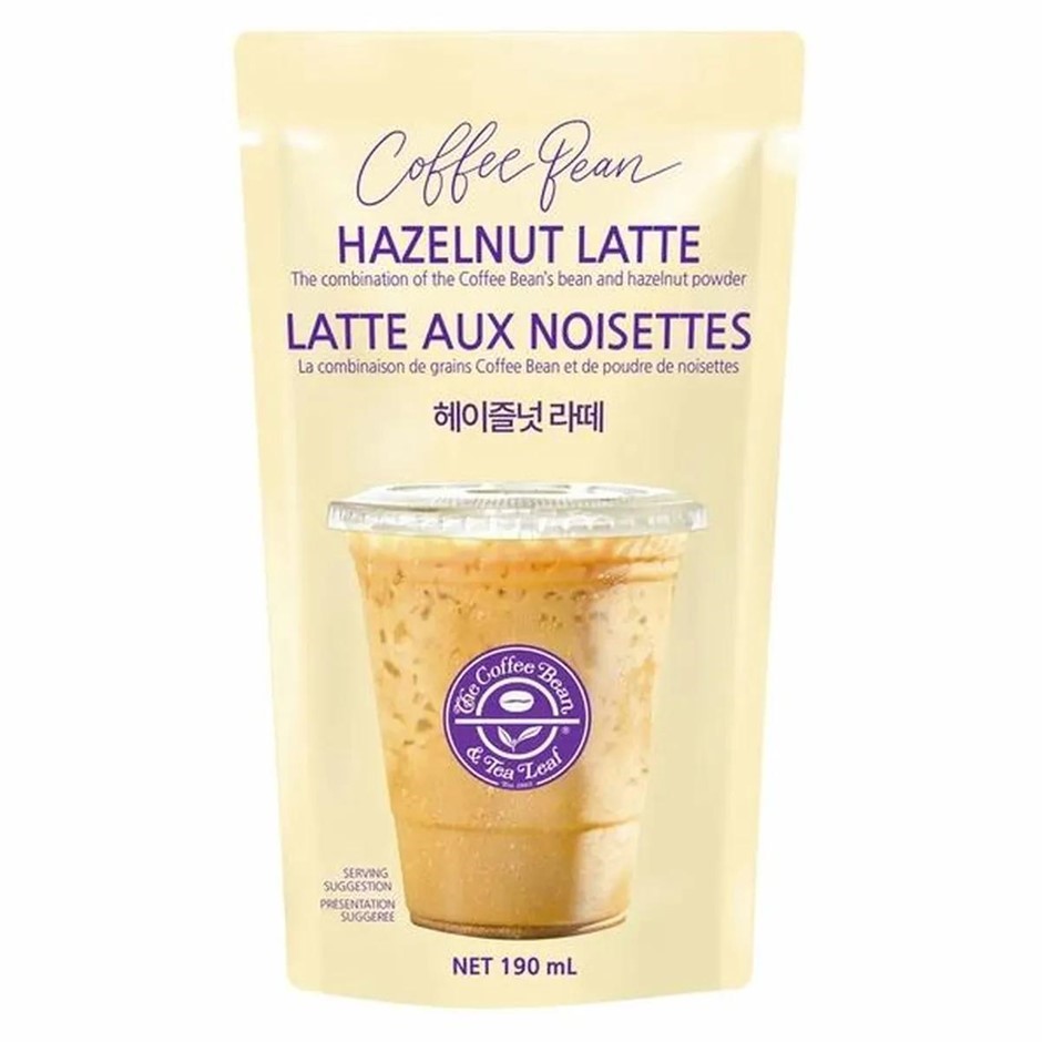 13 x COFFEE BEAN Hazelnut Latte Pouches, 190ml.