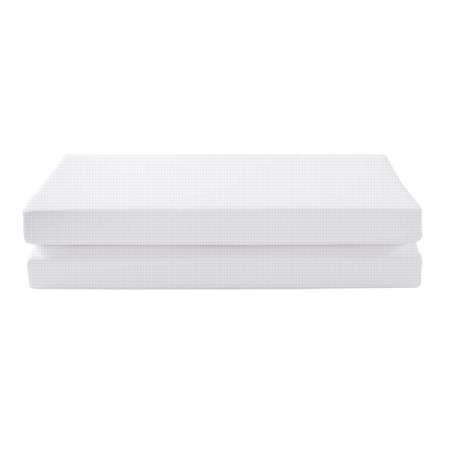 1200 Thread Count Egyptian Cotton Flat Sheet | White Dobby Box | Double