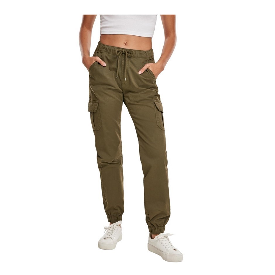 URBAN CLASSICS Women's Cargo Pants, Size S, 98% Cotton, Summer Olive. Buye
