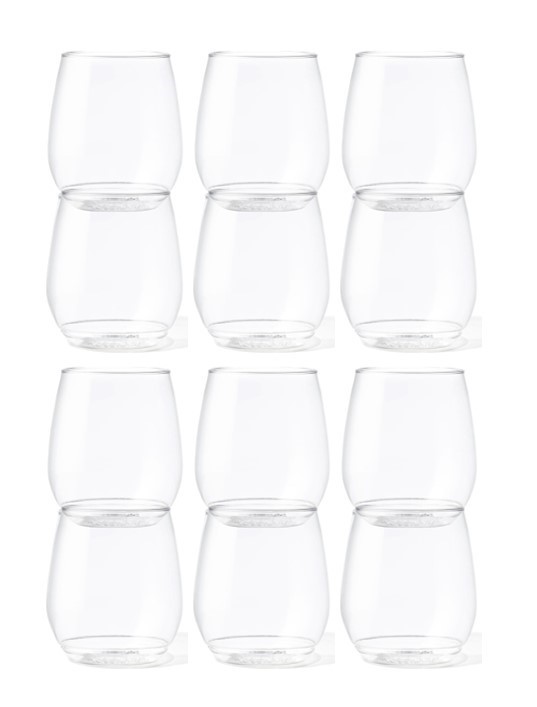 2 x TOSSWARE POP 14oz Vino Set of 12, Premium Quality, Recyclable, Unbreaka