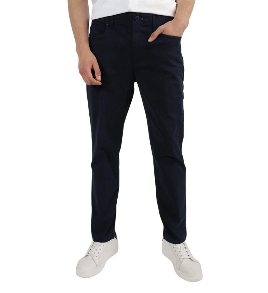 CALVIN KLEIN Men's Slim Infinite Flex Pants, Size 40x32, 98% Cotton, Navy (