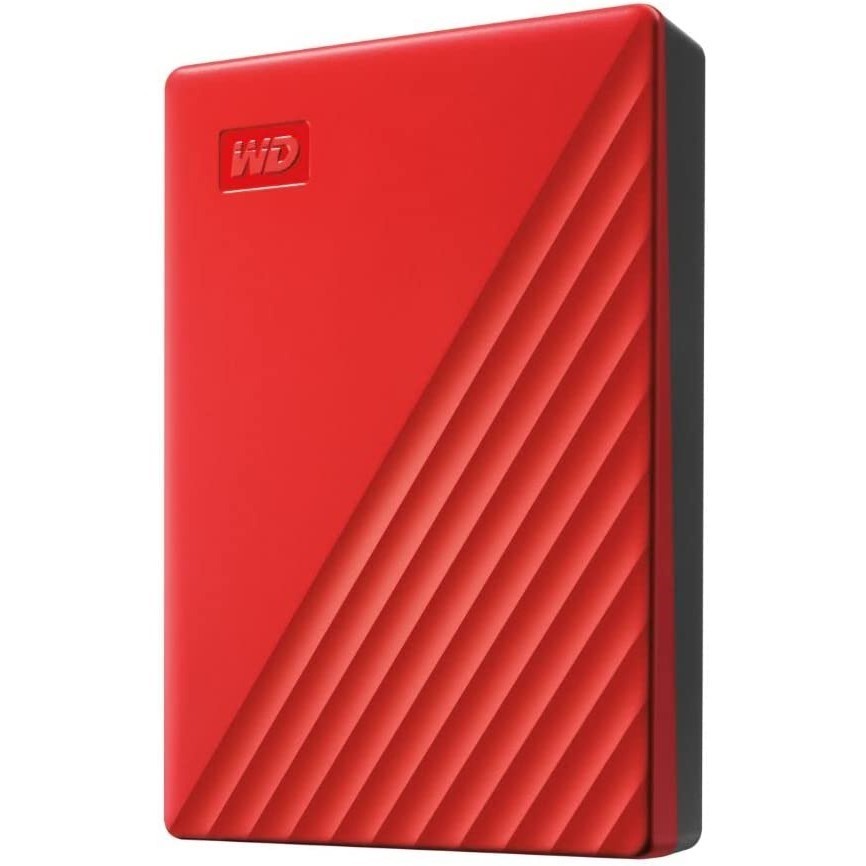 WESTERN DIGITAL My Passport USB 3.0 External Hard Drive, 4TB, Red, WDBPKJ00