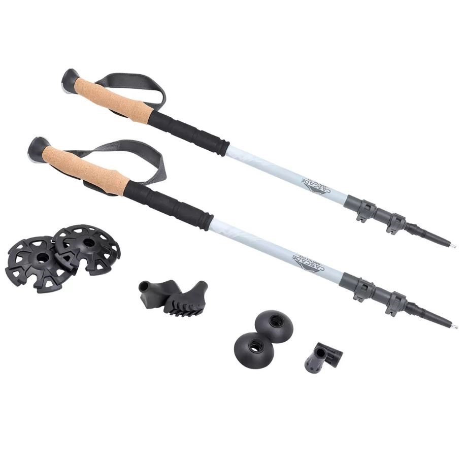 CASCADE MOUNTAIN TECH Carbon Fibre Trekking Poles Set, TP-CF-QL-CORK-24-C.