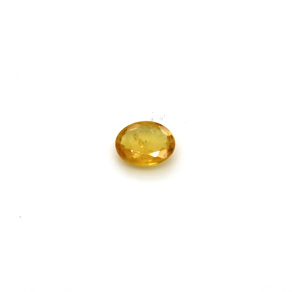 0.40 Ct Oval Yellow Sapphire Gemstone