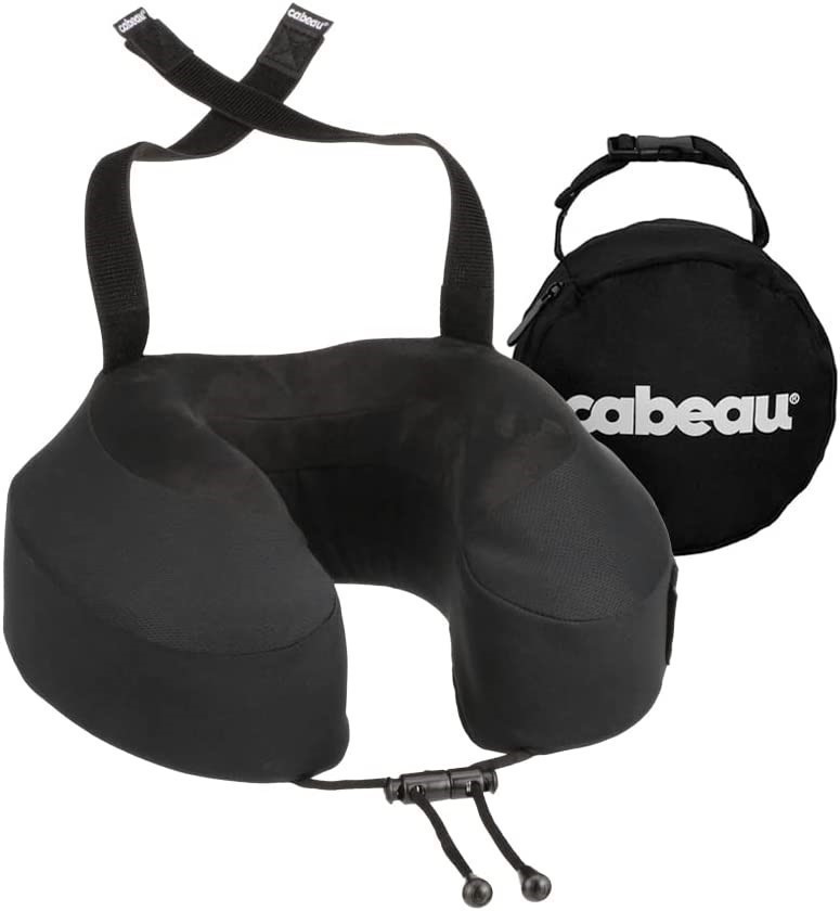 CABEAU Evolution S3 Travel Pillow, Plush Memory Foam, Quick-Dry Fabric, Col