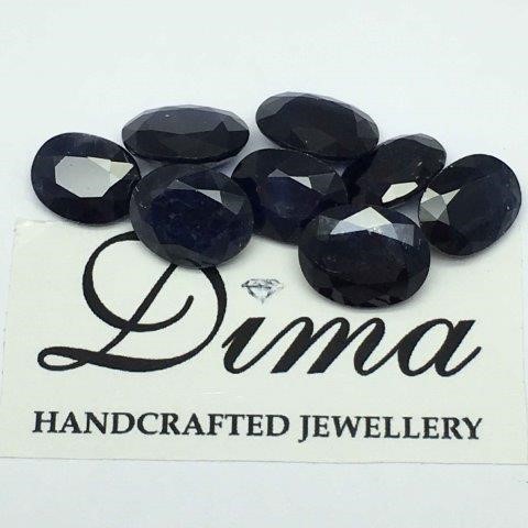 17.92ct Eight Stones Blue Sapphire Oval