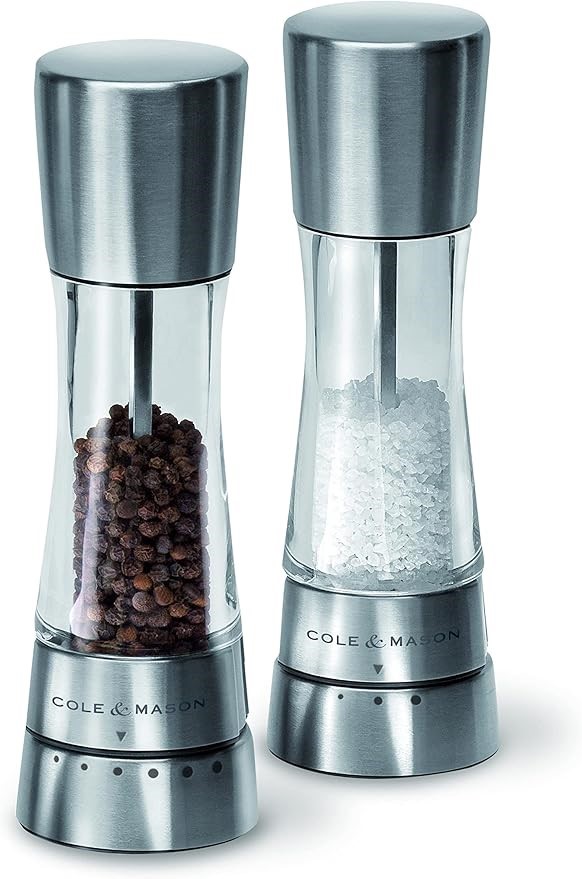 COLE & MASON Derwent Salt and Pepper Mill Gift Set | Sleek and Modern Desig