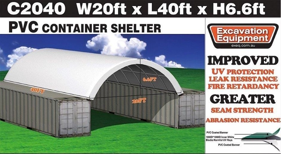 2025 Heavy duty 40ft Container Shelter (Unused)
