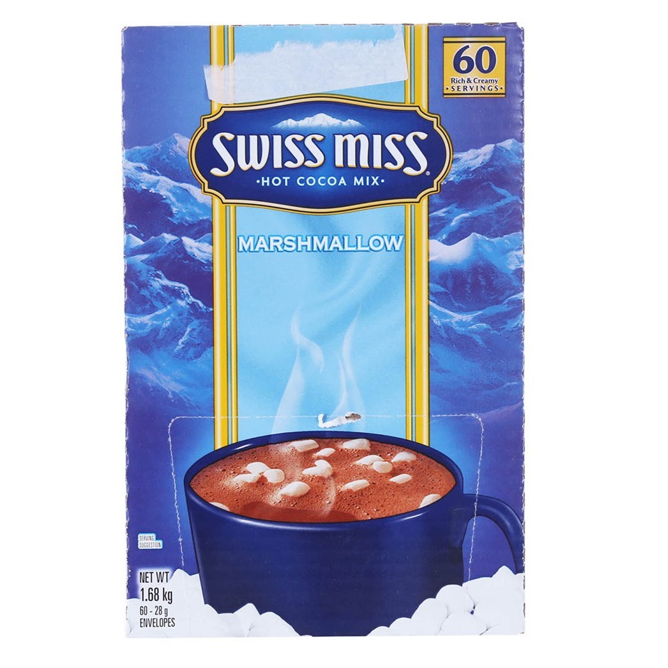2 x Box of 60pc SWISS MISS Hot Cocoa Mix, Milk Chocolate w/ Marshmallows. N