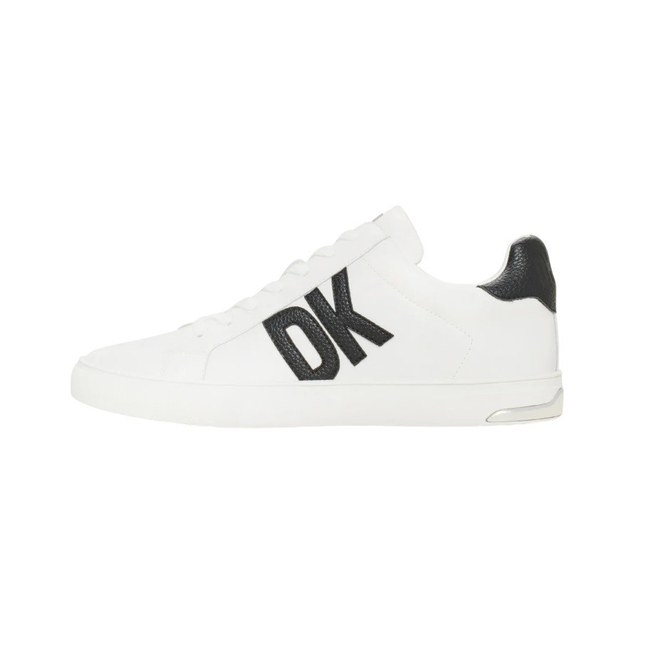 DKNY Women's Abeni Lace-Up Sneakers, Size US10, Black/White, K2336528.