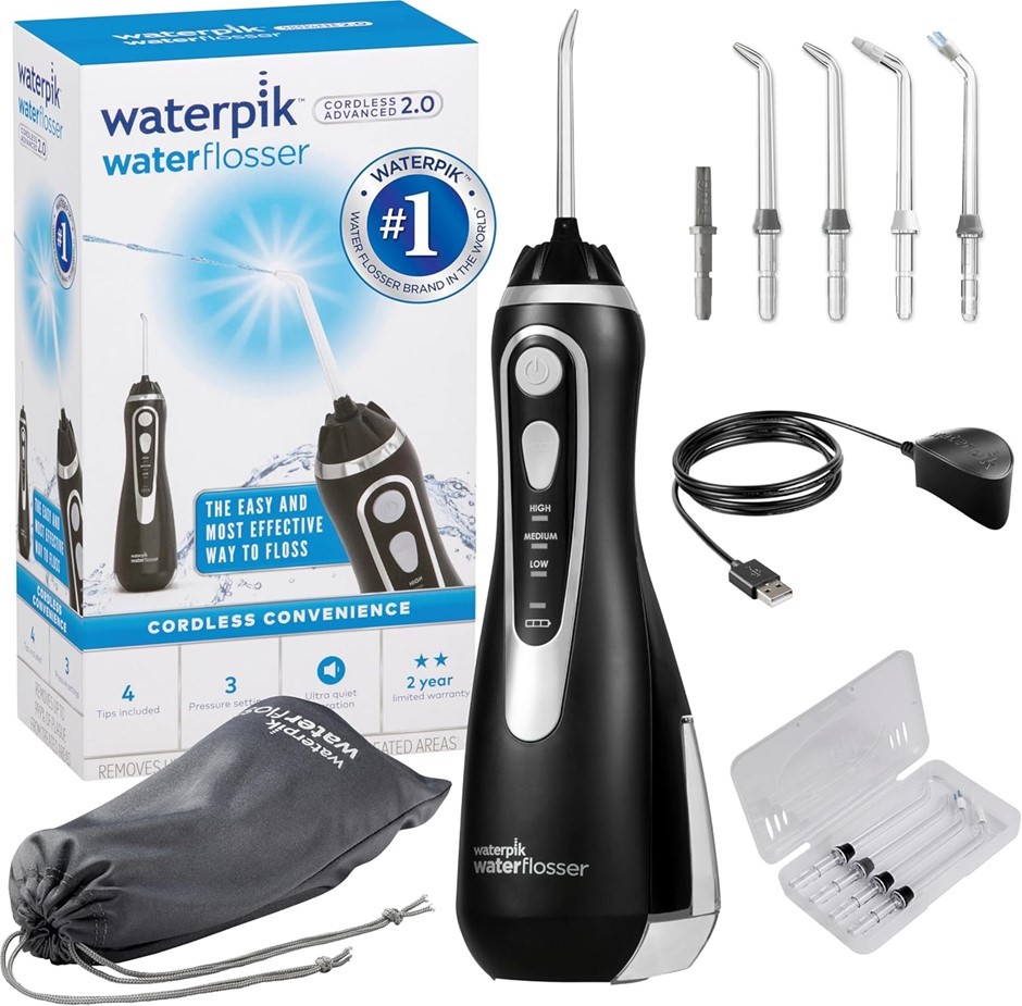 WATERPIK Cordless Advanced Pro 2.0 Water Flosser - Ultra-Quiet, Waterproof