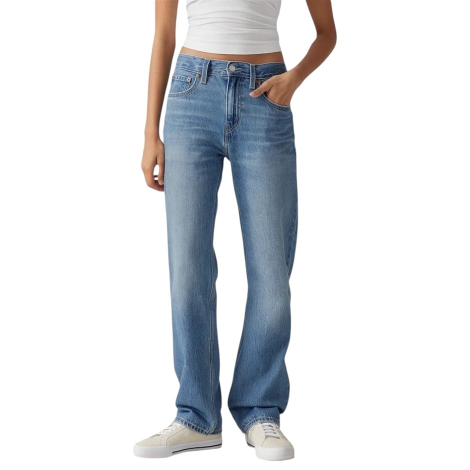 LEVI'S Women's Low Pro Straight Jean, Size 30, 100% Cotton, RoughDiamond-Me