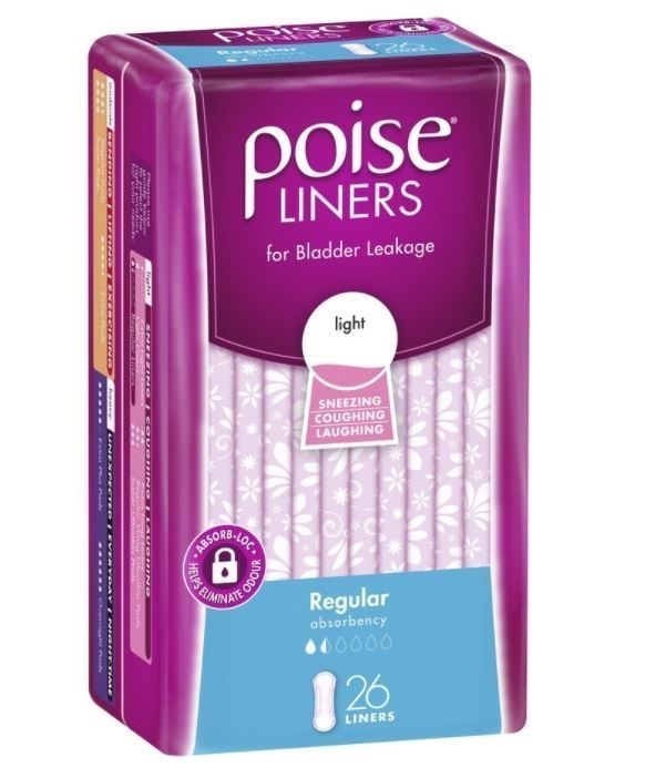 2 x POISE 78pk Liners, Regular Absorbency. N.B. Damaged packaging & approx.