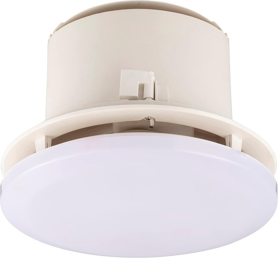 HPM Non-Ducted Ceiling Exhaust Fan with Adaptable Light, White.