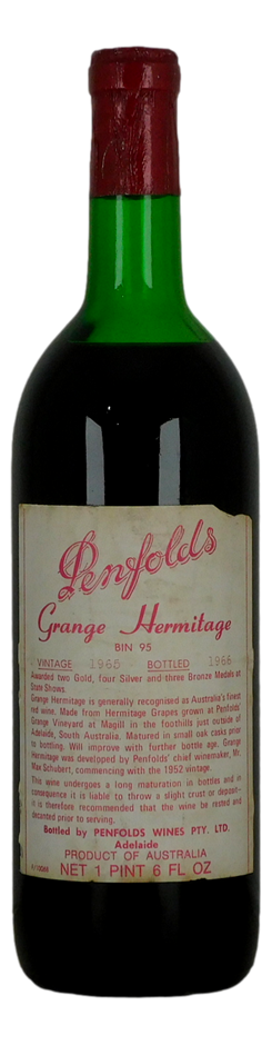 Penfolds Grange Hermitage 1965 (1x 1PT6FLOZ) SA.
