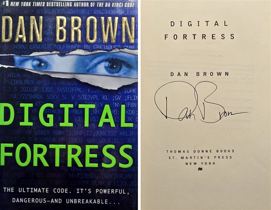 No Reserve Dan Brown Hand Signed First Editions