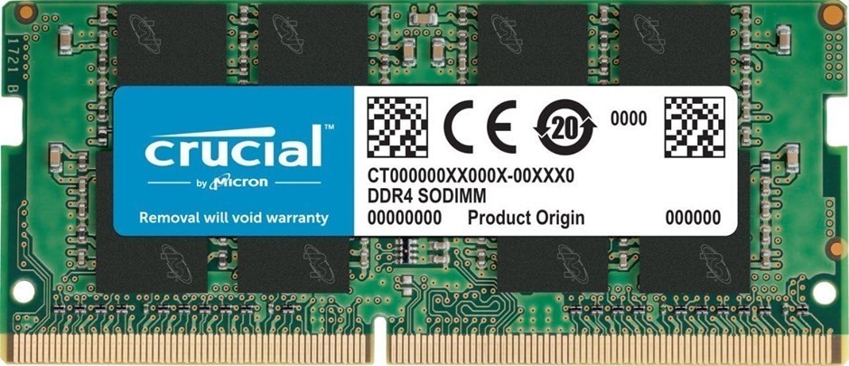 CRUCIAL CT8G4SFS832A 8GB (1x8GB) DDR4 SODIMM 3200MHz CL22 Single Stick Note