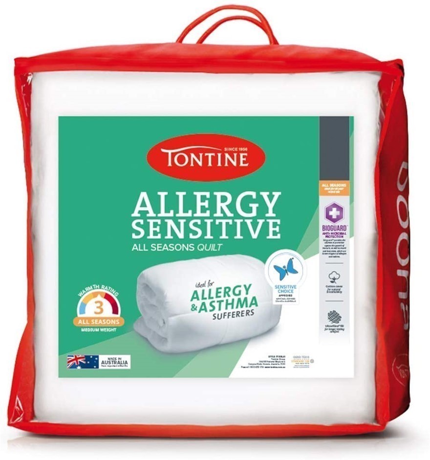 TONTINE All Seasons Allergy Sensitive Quilt- Medium Weight Rating, Anti Mi