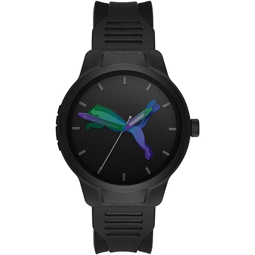 PUMA Analog Reset V2 Three-Hand Quartz Watch, 43mm, 50m WR, Polyurethane Ba