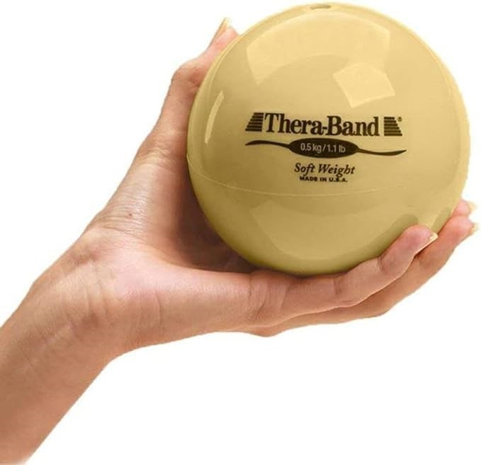 TheraBand Soft Weight, 11.4cm (4.5") Diameter Hand Held Ball, Isotonic Weig