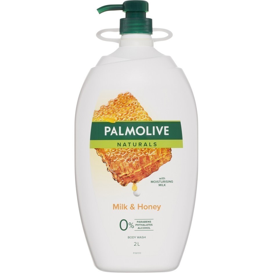 2 x PALMOLIVE Natural Milk & Honey Body Wash, 2L. N.B: Damaged/unlocked pum