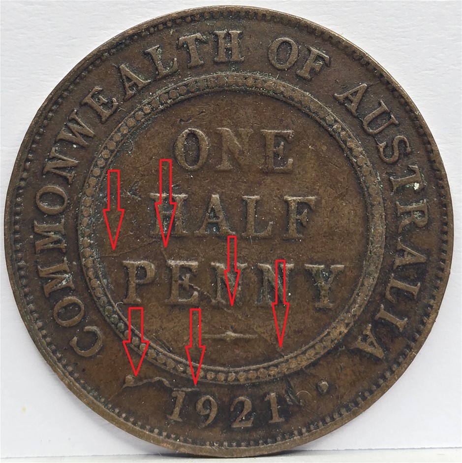 No Reserve Rare And Unique Australian Error Half Pennies