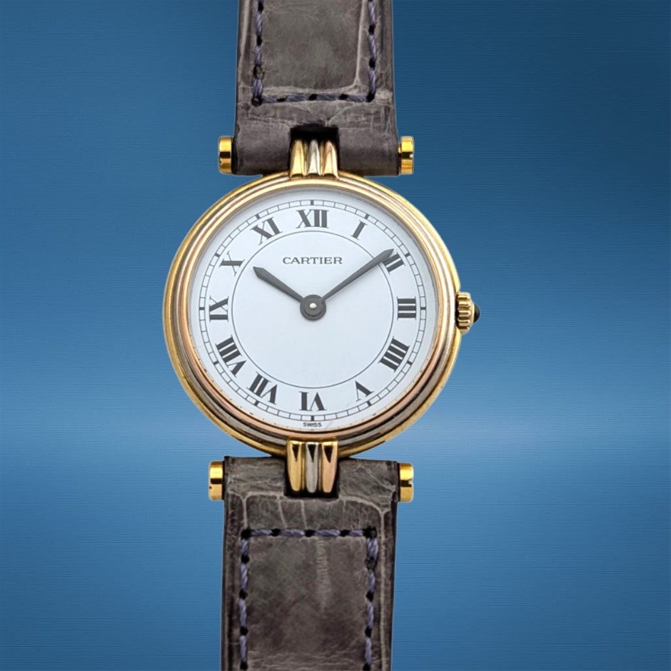 Cartier Trinity Vendome Paris Dial Tri Tone 8100 WxO Auction (0010 ...