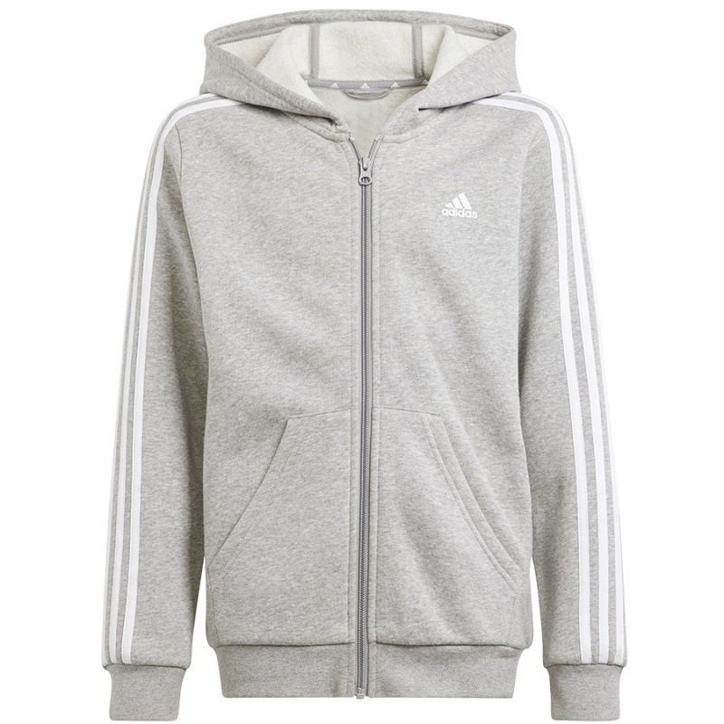 ADIDAS Kids' Unisex 3S Fleece Zip Hoodie, Size AU 15-16Y, 78% Cotton, Mediu
