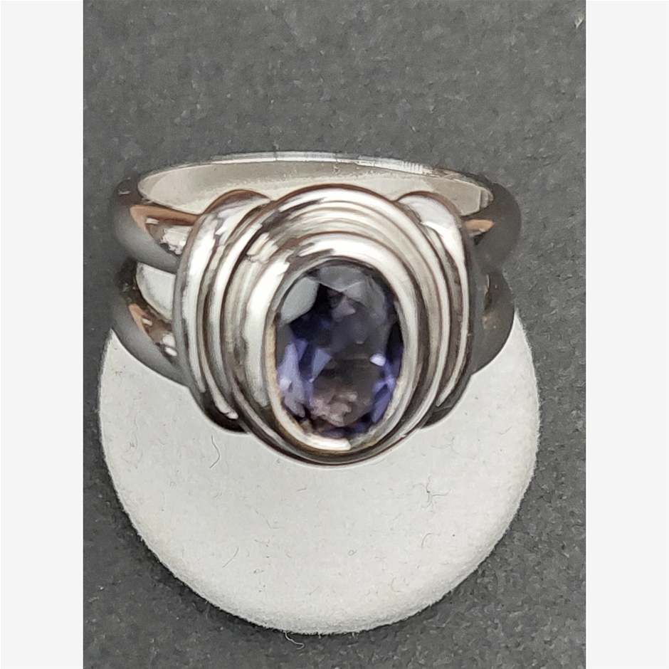 7x5 Iolite Ring