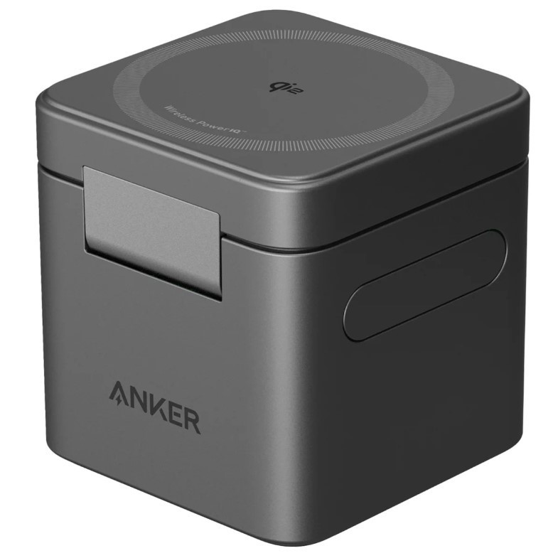 ANKER MagGo 3-in-1 Wireless Charging Station with Qi 2. N.B: Damaged packag