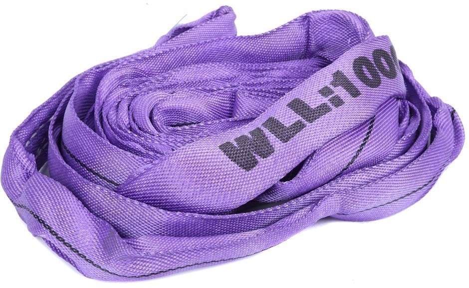 2 x Round Lifting Slings, WLL 1,000kg x 3M (With Test Cert).  Buyers Note -