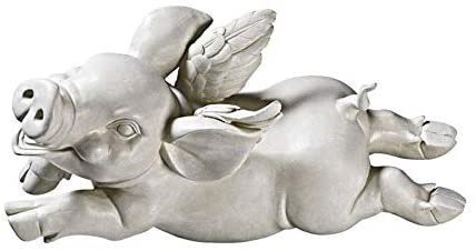 DESIGN TOSCANO If Pigs Had Wings Statue.
