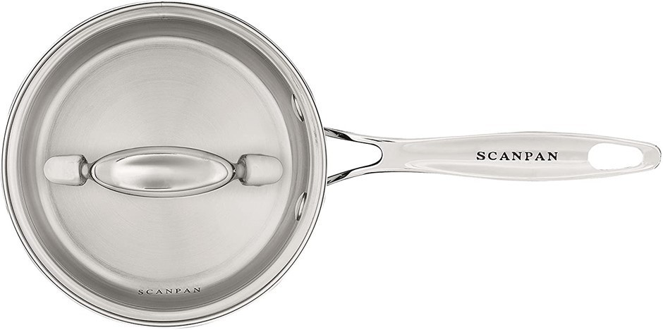 SCANPAN Impact Saucepan, 14cm Diameter, 1.2L Capacity, Stainless Steel, Sil