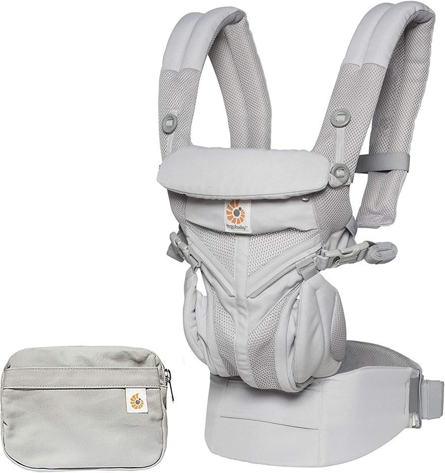 ERGOBABY Omni 360 Cool Air Mesh Baby Carrier, Pearl Grey, Newborn to Toddle