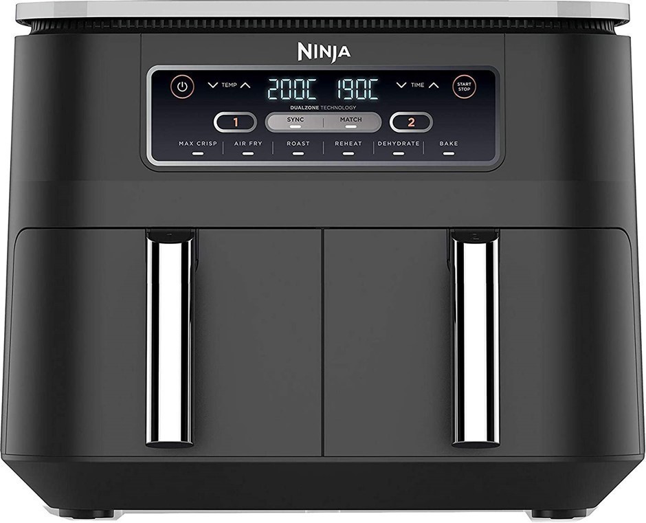 NINJA 7.6L Dual Zone Air Fryer AF300, Granite Grey.