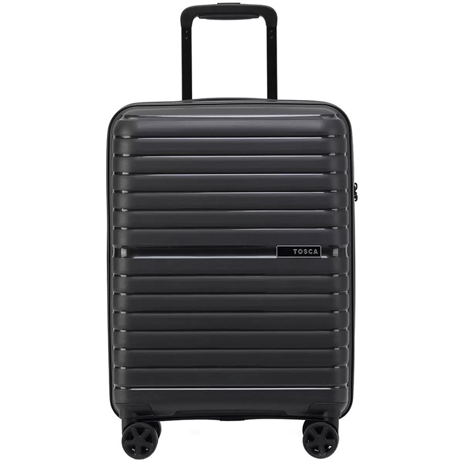 TOSCA Tron Carry On Luggage, Black, 54cm. NB: Has been used.