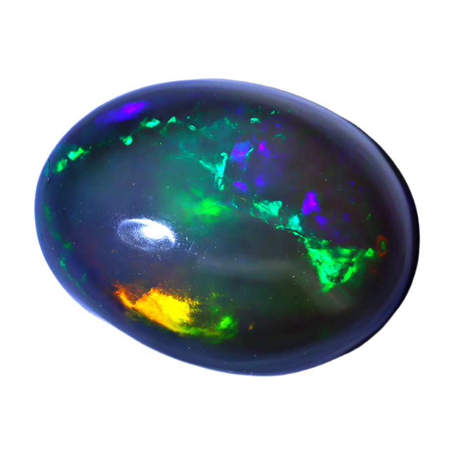 4.98 Carats Black-Color Play Opal
