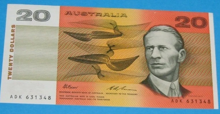 1991 $20 Fraser / Evans - Last Prefix - UNC