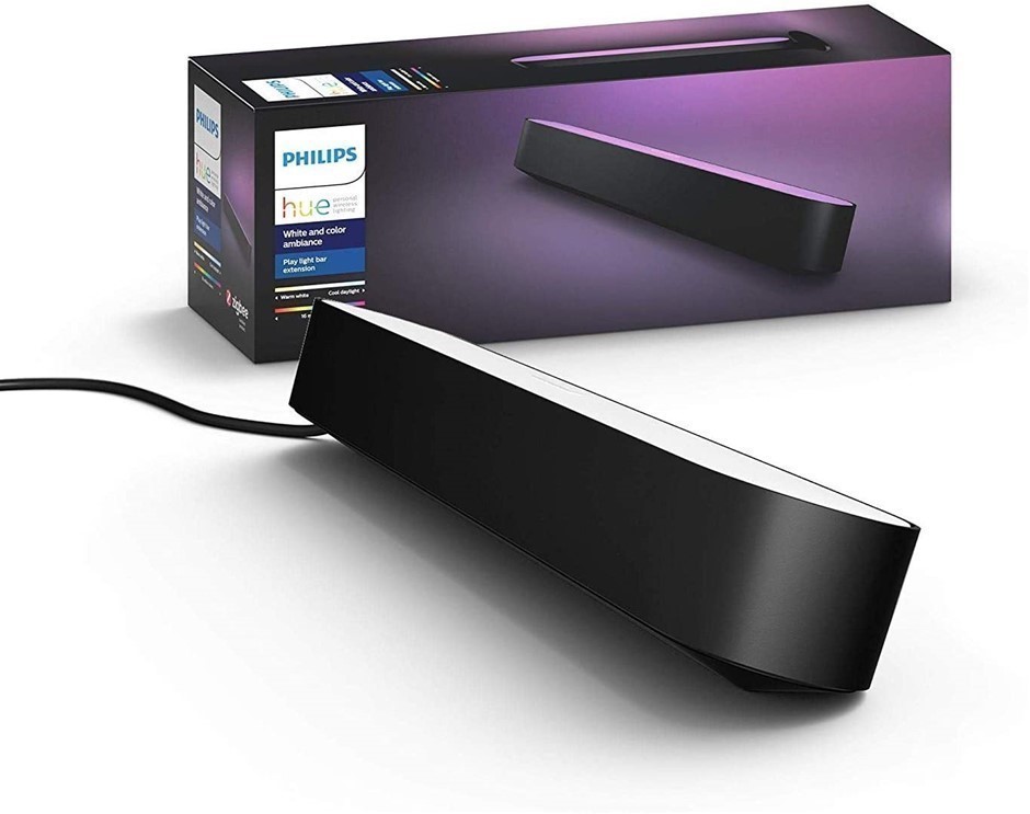 PHILIPS White and Colour Ambiance Smart LED Bar Light- Black, Extension.