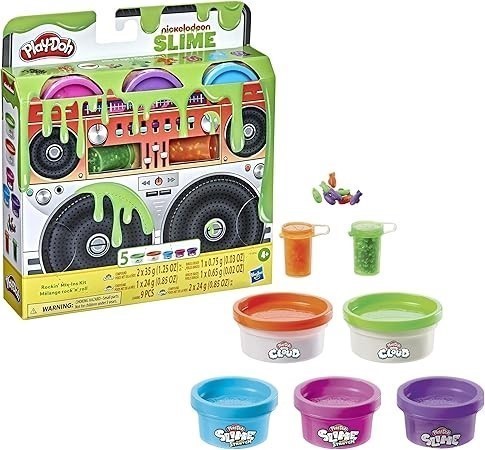 2 x PLAY-DOH Nickelodeon Slime Rockin' Mix-ins Kit for Kids 4 Years and Up
