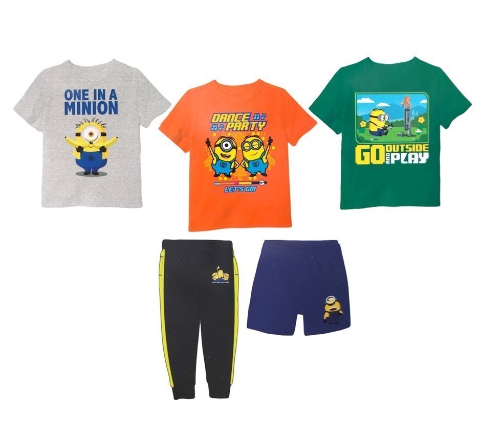 ILLUMINATION Kids' 5pc Set, Size 6, Minions. Buyers Note - Discount Freigh