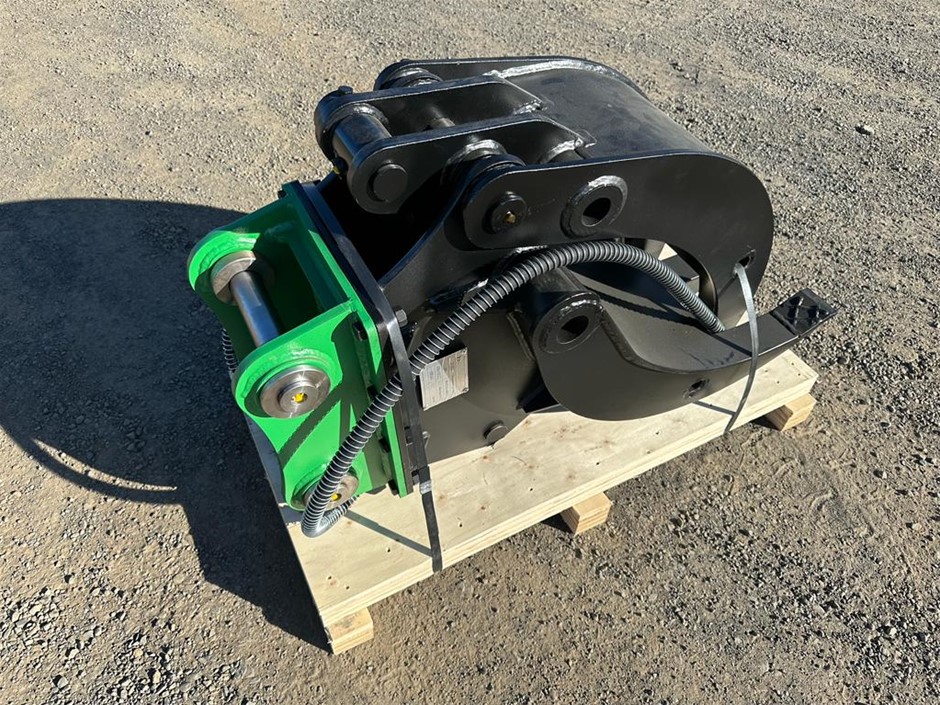 Single Ram Hydraulic Grapple Attachment to Suit 3-5T Excavators (Unused)