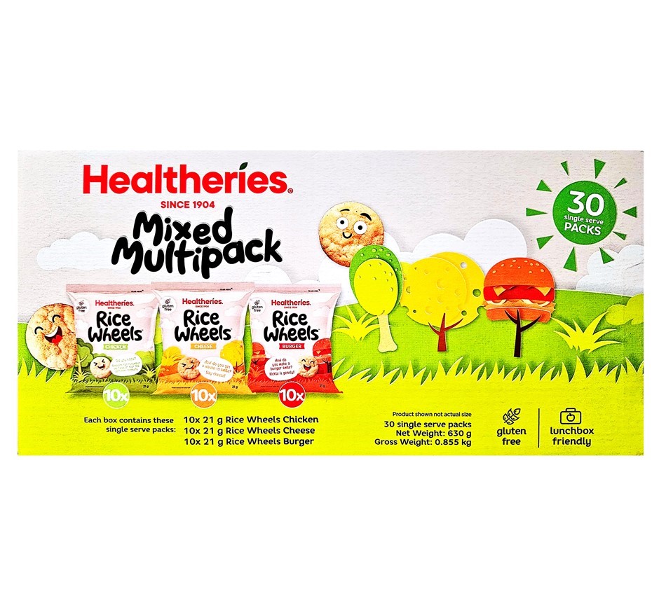 2 x Box of 30pk HEALTHERIES Mixed Multipack, Chicken, Cheese & Burger Flavo